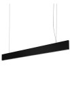 Lampa wisząca SUPERLINEA 1160mm matt black - 16.1W 2700K 2000lm IP40 ON-OFF Extra Wide Flood 70° - EXENIA