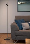 Lampa podłogowa PHILON Ø 23 cm - LED Dim 1x4,5W 3000K 700lm 230V IP20 Czarna