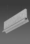 Lampa wisząca akustyczna LAMBDA 50-BK OP 170x186cm - LED 24W 2700K 3060lm ON-DIMM 220-240 V 50-60 Hz IP40 szary akustyczny-czarny - BPM Lighting