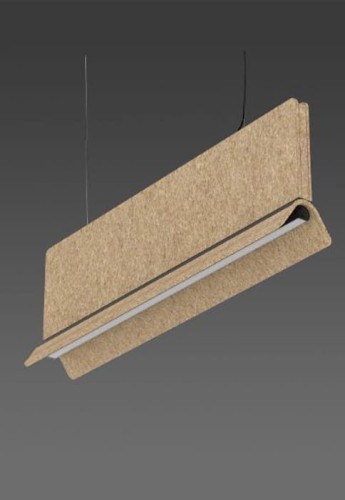 Lampa wisząca akustyczna LAMBDA 52-BK OP 170x186cm - LED 24W 3000K 3180lm ON-DIMM 220-240 V 50-60 Hz IP40 kamelowy akustyczny-czarny - BPM Lighting