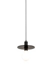 Lampa wisząca IKEDA czarna - E27 1x20W LED 220-230V IP20