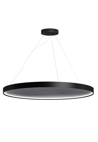 Lampa wisząca z panelem gładkim ARENA ACOUSTIC black - LED 51W 2700K Ra>90 1434lm 220-240V AC dimmable DALI-Push DIM IP20 - PANZERI