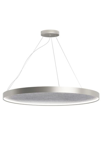 Lampa wisząca z panelem gładkim ARENA ACOUSTIC titanium - LED 51W 2700K Ra>90 1434lm 220-240V AC dimmable DALI-Push DIM IP20 - PANZERI
