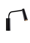 Lampa ścienna wewnętrzna GAMMA EXTEND czarna - LED 3.2W 2700K 137lm ON-OFF IP20 - LEDS C4 