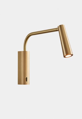 Lampa ścienna wewnętrzna GAMMA EXTEND matowy złoty - LED 3.2W 2700K 137lm ON-OFF IP20 - LEDS C4