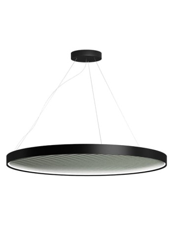 Lampa wisząca z panelem akustycznym ARENA ACOUSTIC black-morning green - LED 51W 2700K Ra>90 1434lm 220-240V AC dimmable DALI-Push DIM IP20 - PANZERI