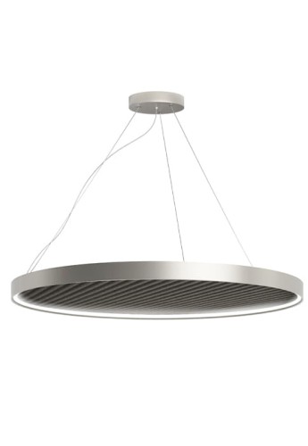 Lampa wisząca z panelem akustycznym ARENA ACOUSTIC titanium-mud - LED 51W 2700K Ra>90 1434lm 220-240V AC dimmable DALI-Push DIM IP20 - PANZERI