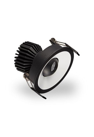 Oprawa wpuszczana regulowana punktowa PRESTO - LED, 6W, 3000K, 515lm, 35°, IP20, biało-czarna