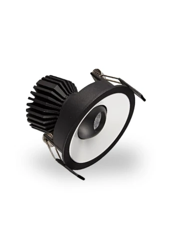 Oprawa wpuszczana regulowana punktowa PRESTO - LED, 6W, 3000K, 515lm, 35°, IP20, biało-czarna
