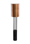 Lampa podłogowa czarna z miedzianym abażurem IHI - LED E27 20W 220-230V IP20