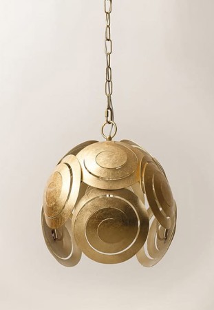 Lampa wisząca BUCCIA Ø60 antyczne złoto - 1x20W E27 220V IP20 - MM Lampadari