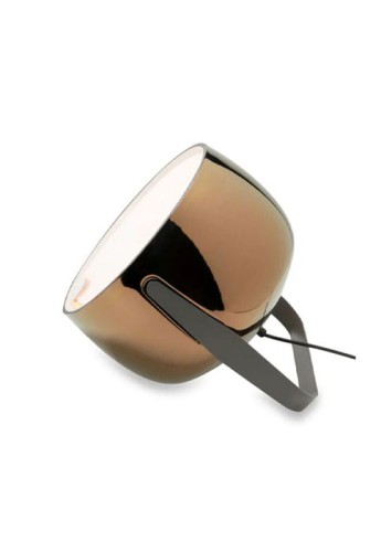 Lampa stołowa wewnętrzna BAG błyszcząca brązowa ceramika - E27 1x5W LED 220-240V IP20 - KARMAN