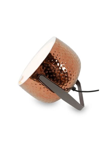 Lampa stołowa wewnętrzna BAG CT154 DR INT błyszcząca brązowa ceramika - E27 1x5W LED 220-240V IP20 - KARMAN