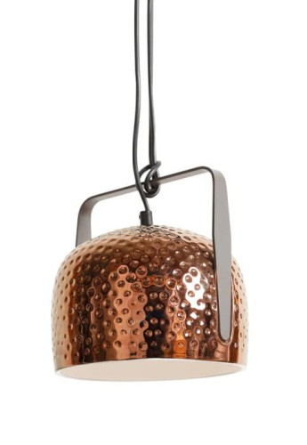 Lampa wisząca wewnętrzna BAG SE154 BR INT błyszcząca brązowa ceramika - E27 1x77W LED 220-240V IP20 - KARMAN
