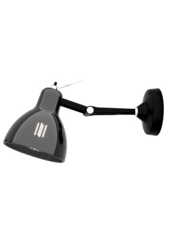 Lampa ścienna LUXY H0 GLAM metaliczny czarny-przydymiony - 1xE14 LED 220-240V 50 Hz IP20 - ROTALIANA