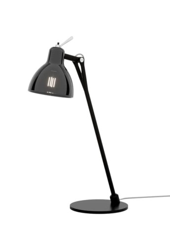 Lampa stołowa LUXY T0 GLAM metaliczny czarny-przydymiony - 1xE14 LED 220-240V 50 Hz IP20 - ROTALIANA